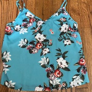 Floral tank top worn once size medium